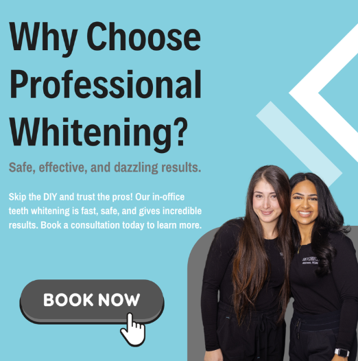 Social post for a dental clinic — before and after promo